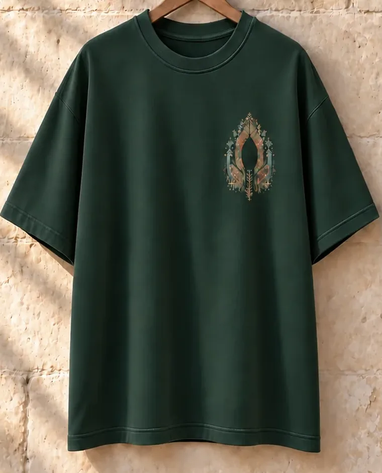Deep Green T-shirt — Threshold of Two Heavens